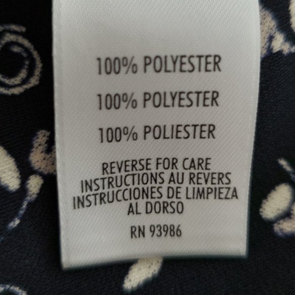 Petite Sophisticate Floral Scoop Neck Shell/Tank Top | NWOT | XSP | Navy Pink WH - Picture 7 of 11